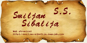 Smiljan Šibalija vizit kartica